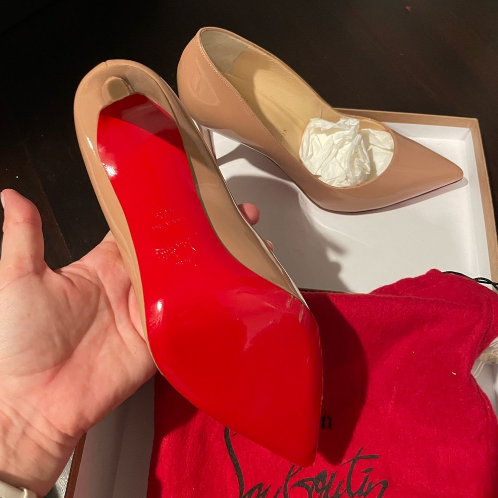 Christian Louboutin Pigalle 85 Patent Nude